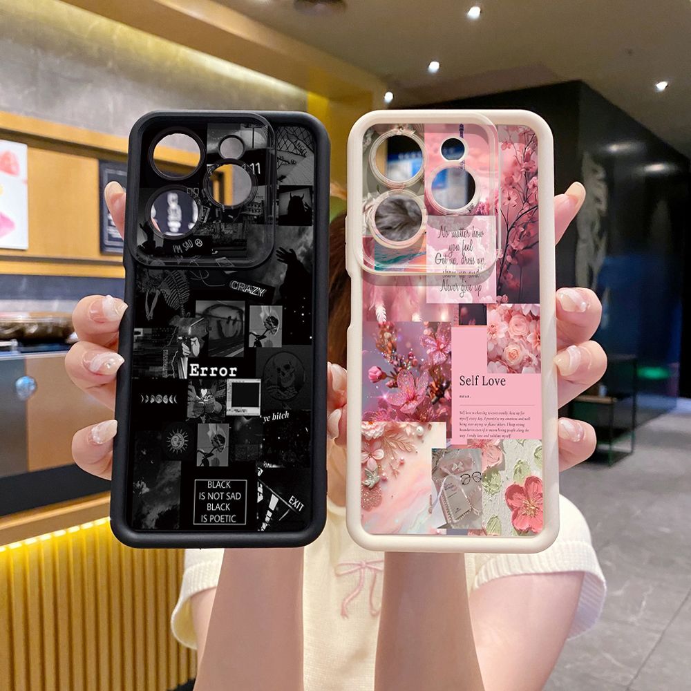 for Infinix Hot 40i 40 Pro 30 Play Note 30 Smart 8 Poetic Black Full Protective Phone Case Anti Drop Cover