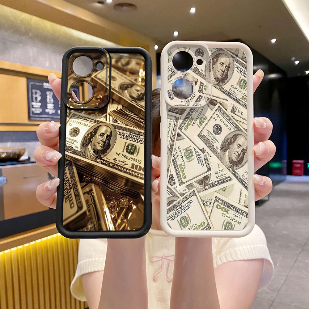for VIVO Y17S Y27 T1X Y02S Y21S Y02 Y33S Y12S Y18 Y38 USD Dollar Cash Full Protective Phone Case Anti Drop Cover