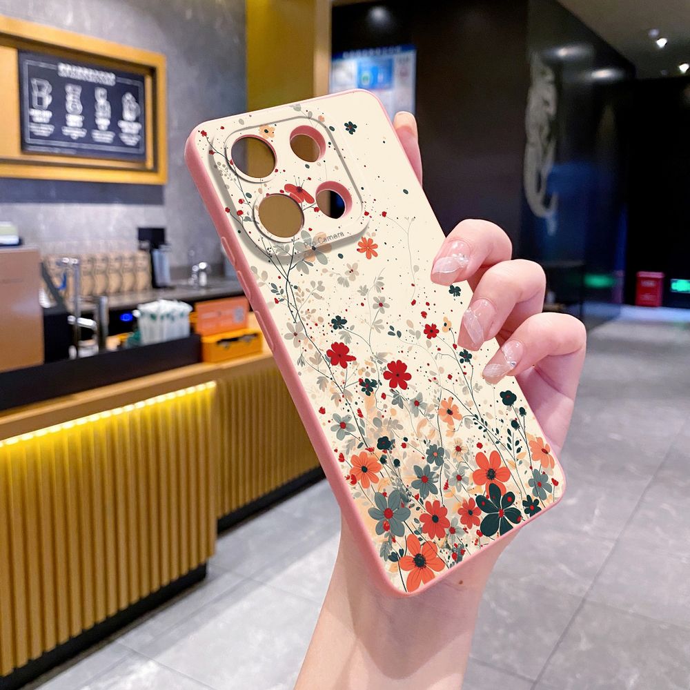 For Xiaomi Redmi Note 13 12 Pro 5G 12S 11S 13C A1 10 Pro 4G 10S Redmi 10C 9C Mushroon Floral Full Protective Case Anti Drop Cover
