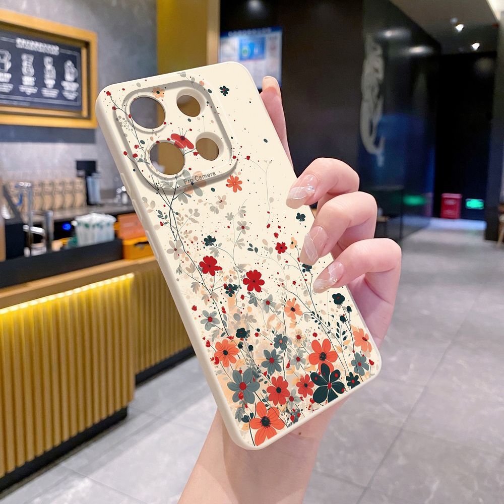 For Xiaomi Redmi Note 13 12 Pro 5G 12S 11S 13C A1 10 Pro 4G 10S Redmi 10C 9C Mushroon Floral Full Protective Case Anti Drop Cover
