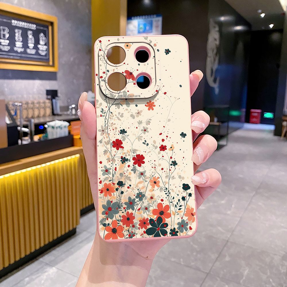 For Xiaomi Redmi Note 13 12 Pro 5G 12S 11S 13C A1 10 Pro 4G 10S Redmi 10C 9C Mushroon Floral Full Protective Case Anti Drop Cover