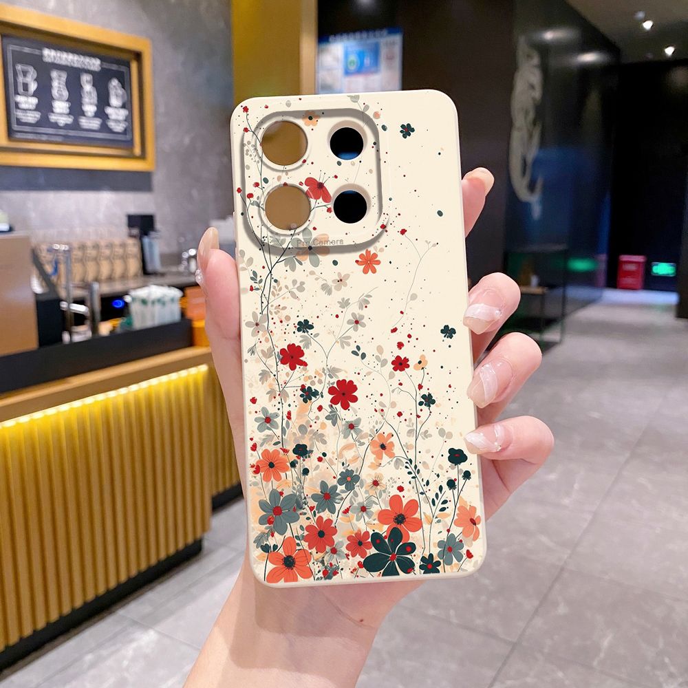For Xiaomi Redmi Note 13 12 Pro 5G 12S 11S 13C A1 10 Pro 4G 10S Redmi 10C 9C Mushroon Floral Full Protective Case Anti Drop Cover
