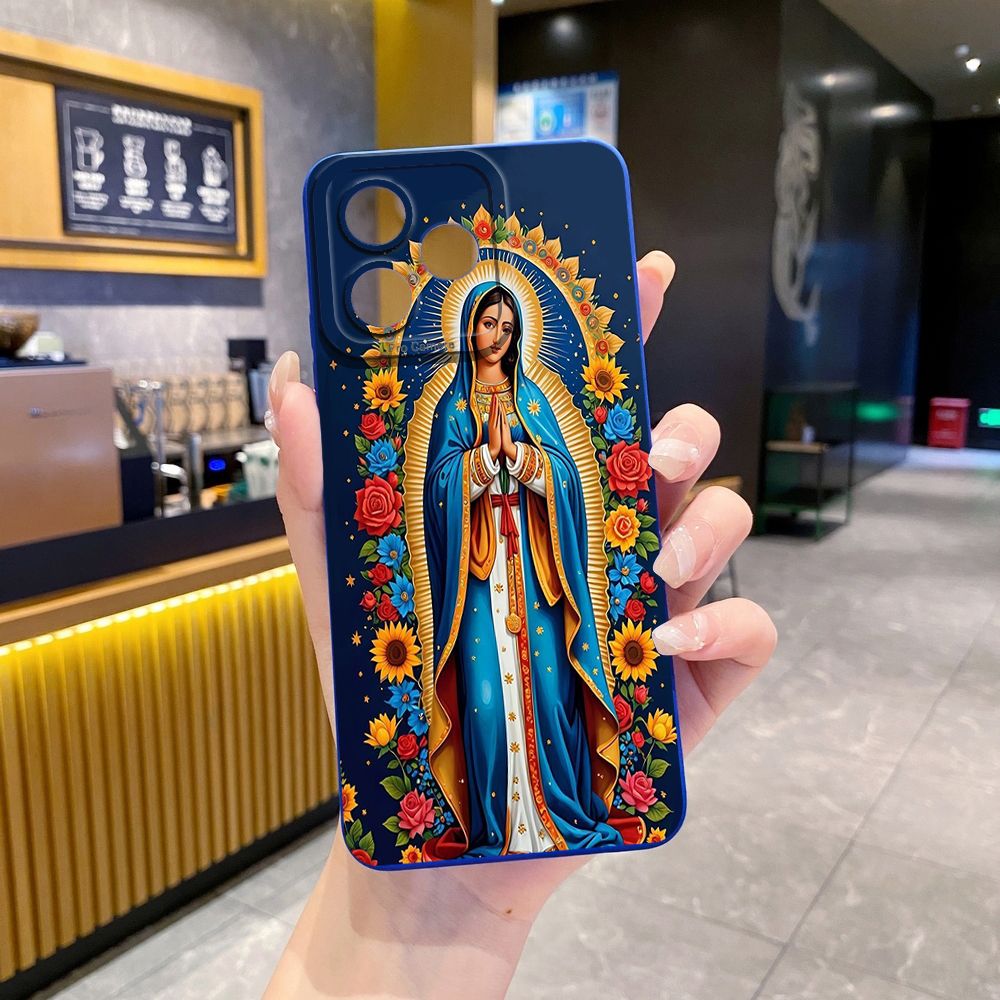 For Realme C61 C63 C65 C67 C53 C51 Note 50 60 C21 C33 C30 C35 C11 2021 C12 C15 C21Y C25Y Realme 12 13 Purple Butterfly Flower Girl Full Protective Case Anti Drop Cover