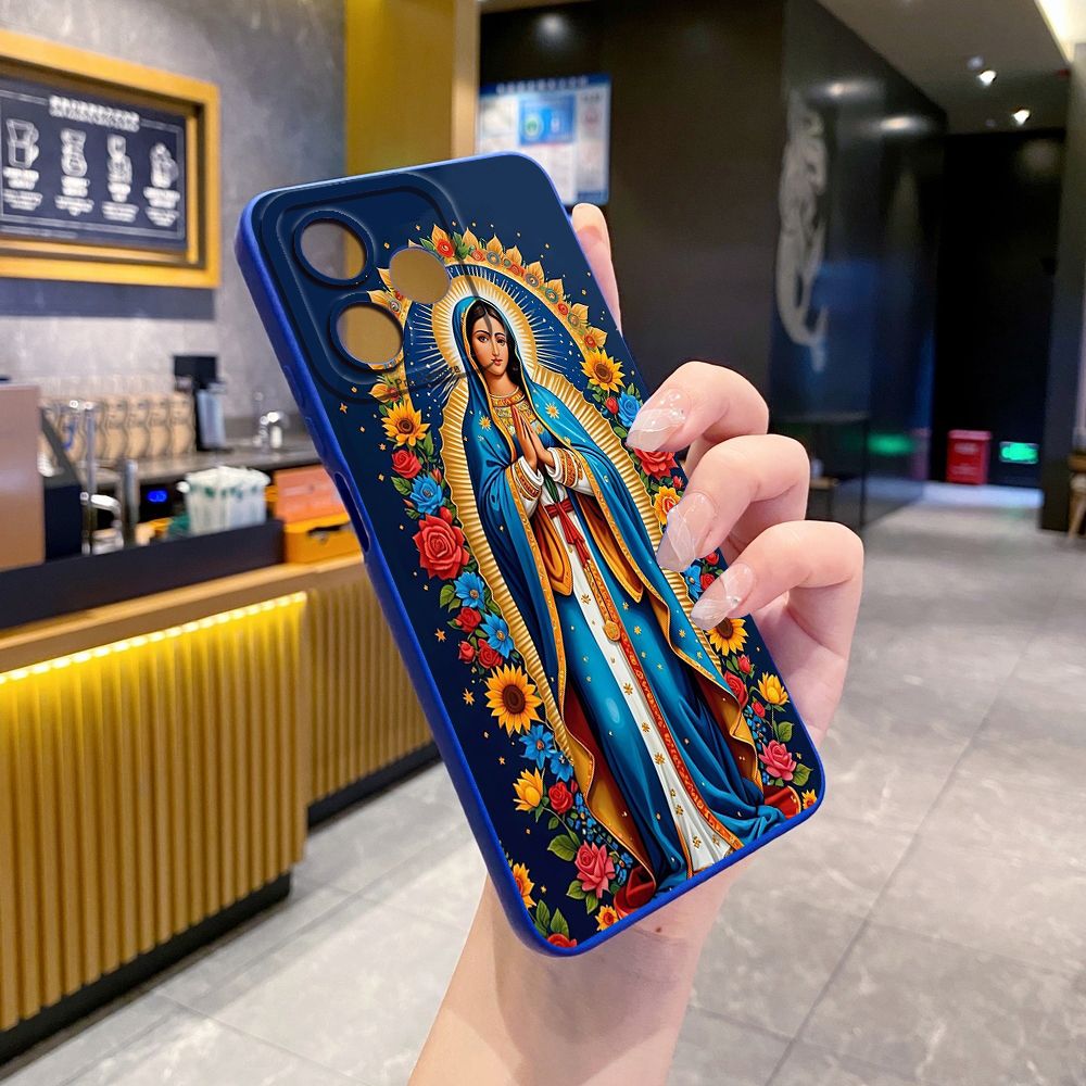 For Realme C61 C63 C65 C67 C53 C51 Note 50 60 C21 C33 C30 C35 C11 2021 C12 C15 C21Y C25Y Realme 12 13 Purple Butterfly Flower Girl Full Protective Case Anti Drop Cover
