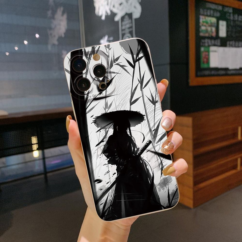 For iPhone 16 Pro Max 14 Plus 13 Pro Max 12 11 XR 8 7 SE 2022 XS Max Dragon Pattern Sword Full Protective Case Anti Drop Cover
