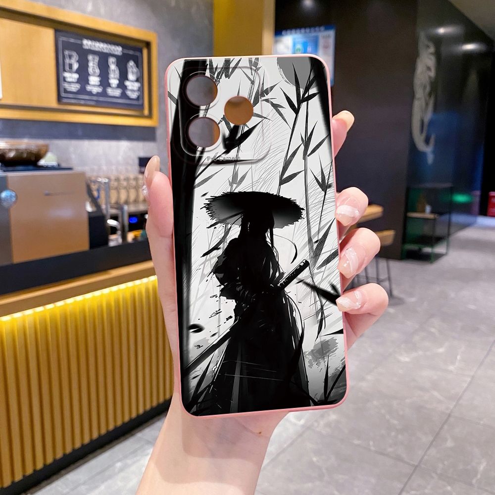 For Realme C61 C63 C65 C67 C53 C51 Note 50 60 C21 C33 C30 C35 C11 2021 C12 C15 C21Y C25Y Realme 12 13 Dragon Pattern Sword Full Protective Case Anti Drop Cover