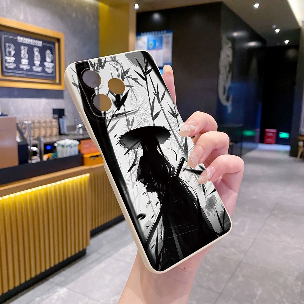For Realme C61 C63 C65 C67 C53 C51 Note 50 60 C21 C33 C30 C35 C11 2021 C12 C15 C21Y C25Y Realme 12 13 Dragon Pattern Sword Full Protective Case Anti Drop Cover