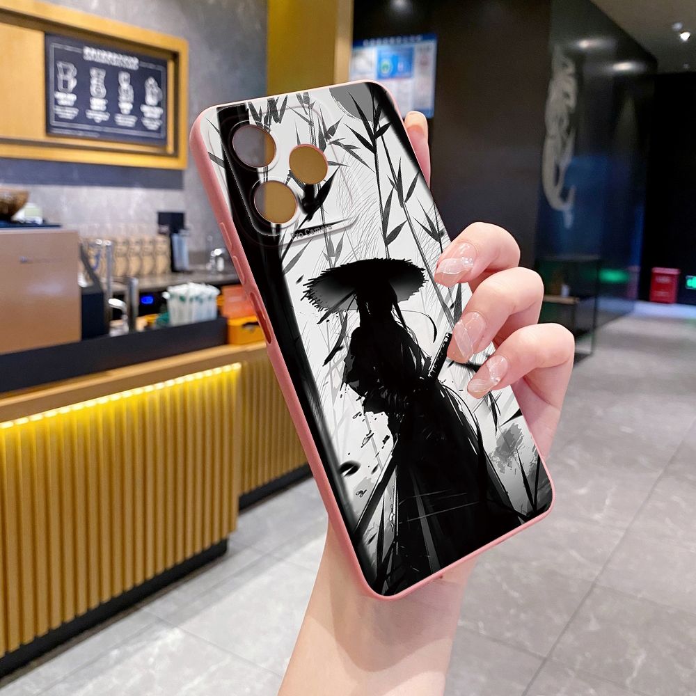 For Realme C61 C63 C65 C67 C53 C51 Note 50 60 C21 C33 C30 C35 C11 2021 C12 C15 C21Y C25Y Realme 12 13 Dragon Pattern Sword Full Protective Case Anti Drop Cover
