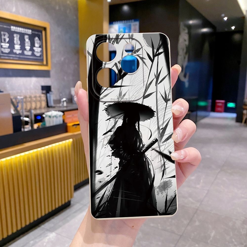 For Infinix Hot 50i 40i 40 Pro Note 12 G96 30 Hot 20 Play 12i 30i 20i 10S 11 Play 11S 10i Smart 8 9 5 Dragon Pattern Sword Full Protective Case Anti Drop Cover
