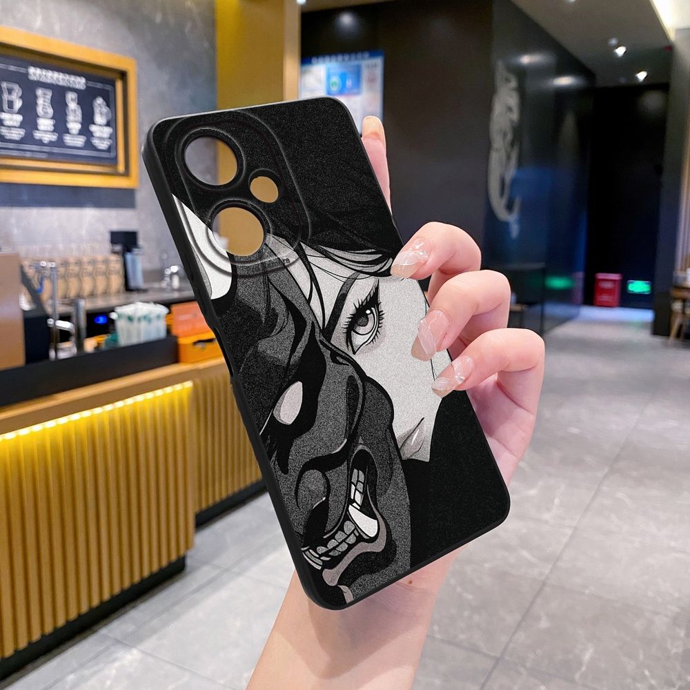 For VIVO Y28 Y03 Y18 Y17S Y27 Y15A Y15S Y02S Y02A Y36 Y33S Y12S Y12A Y01 Y1S Y20A Y22 Cool Girl Mask Skeleton Full Protective Case Anti Drop Cover