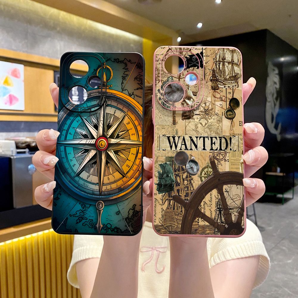 For VIVO Y28 Y03 Y18 Y17S Y27 Y15A Y15S Y02S Y02A Y36 Y33S Y12S Y12A Y01 Y1S Y20A Y22 Sailing Boat Compass Full Protective Case Anti Drop Cover