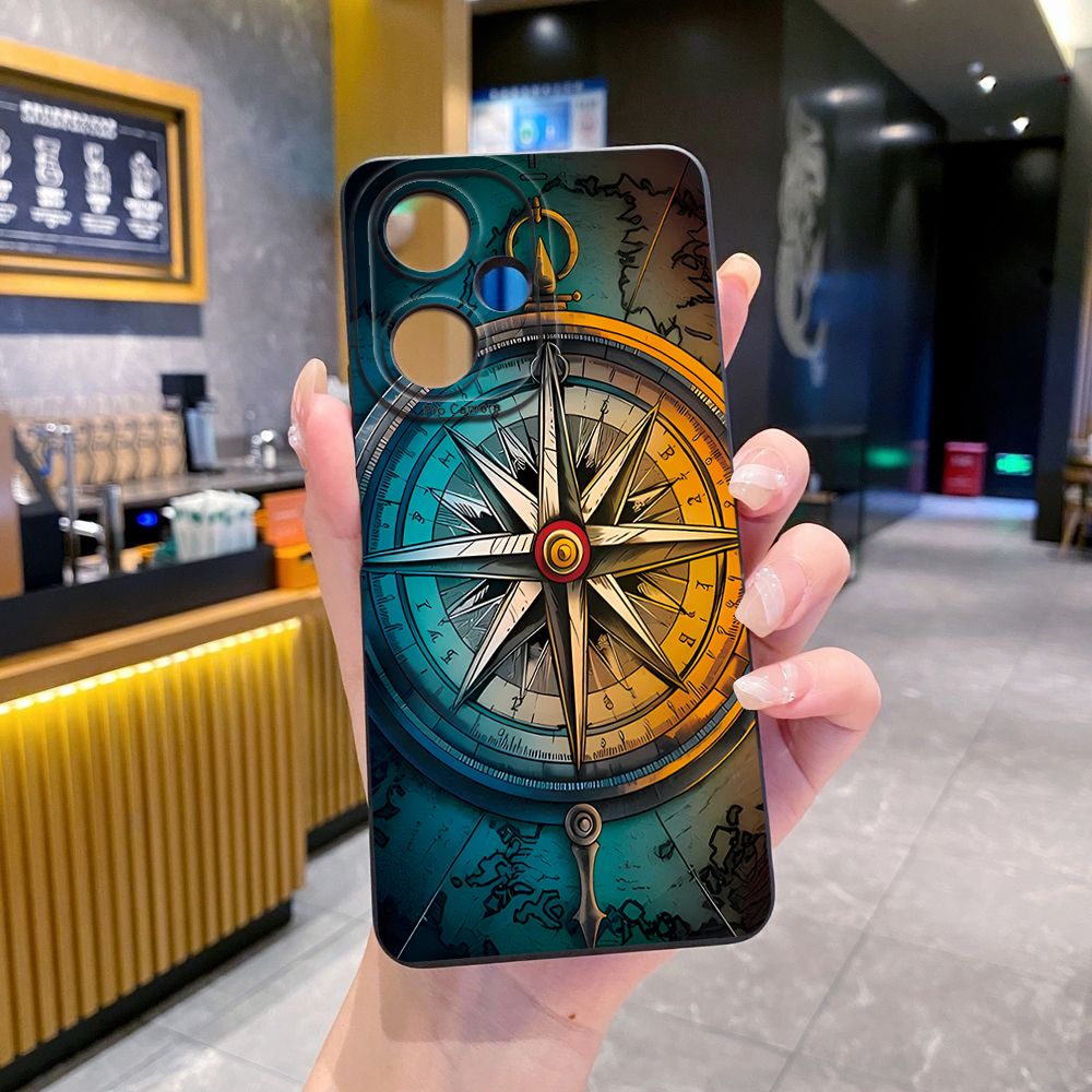 For VIVO Y28 Y03 Y18 Y17S Y27 Y15A Y15S Y02S Y02A Y36 Y33S Y12S Y12A Y01 Y1S Y20A Y22 Sailing Boat Compass Full Protective Case Anti Drop Cover