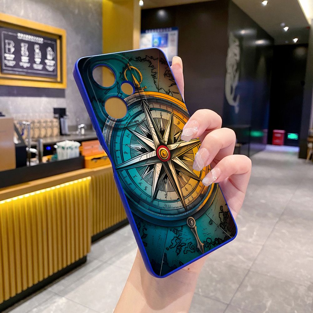 For VIVO Y28 Y03 Y18 Y17S Y27 Y15A Y15S Y02S Y02A Y36 Y33S Y12S Y12A Y01 Y1S Y20A Y22 Sailing Boat Compass Full Protective Case Anti Drop Cover