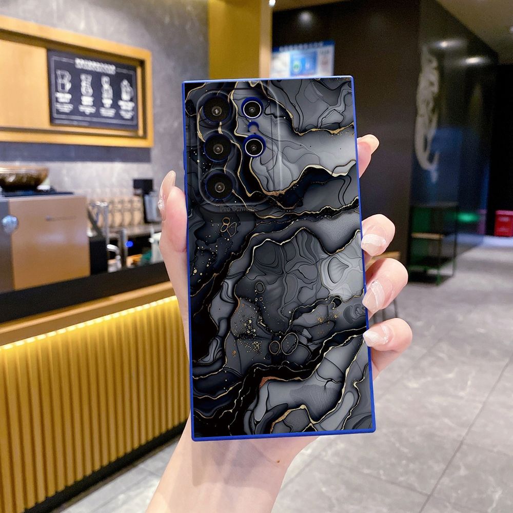 For Samsung Galaxy S24 S23 Ultra S22 Plus Note 20 S21 FE S20 Black Pink Marbling Full Protective Case Anti Drop Cover