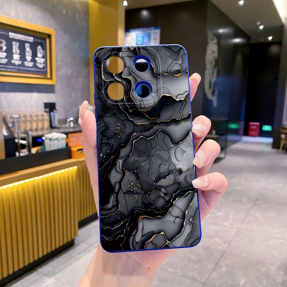 For Xiaomi Redmi Note 13 12 Pro 5G 12S 11S 13C A1 10 Pro 4G 10S Redmi 10C 9C Black Pink Marbling Full Protective Case Anti Drop Cover