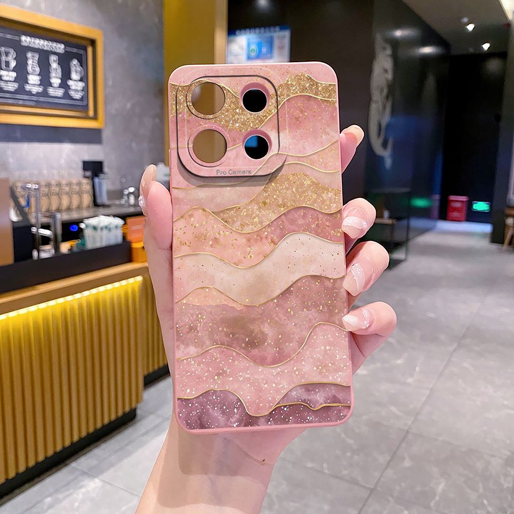 For Xiaomi Redmi Note 13 12 Pro 5G 12S 11S 13C A1 10 Pro 4G 10S Redmi 10C 9C Black Pink Marbling Full Protective Case Anti Drop Cover