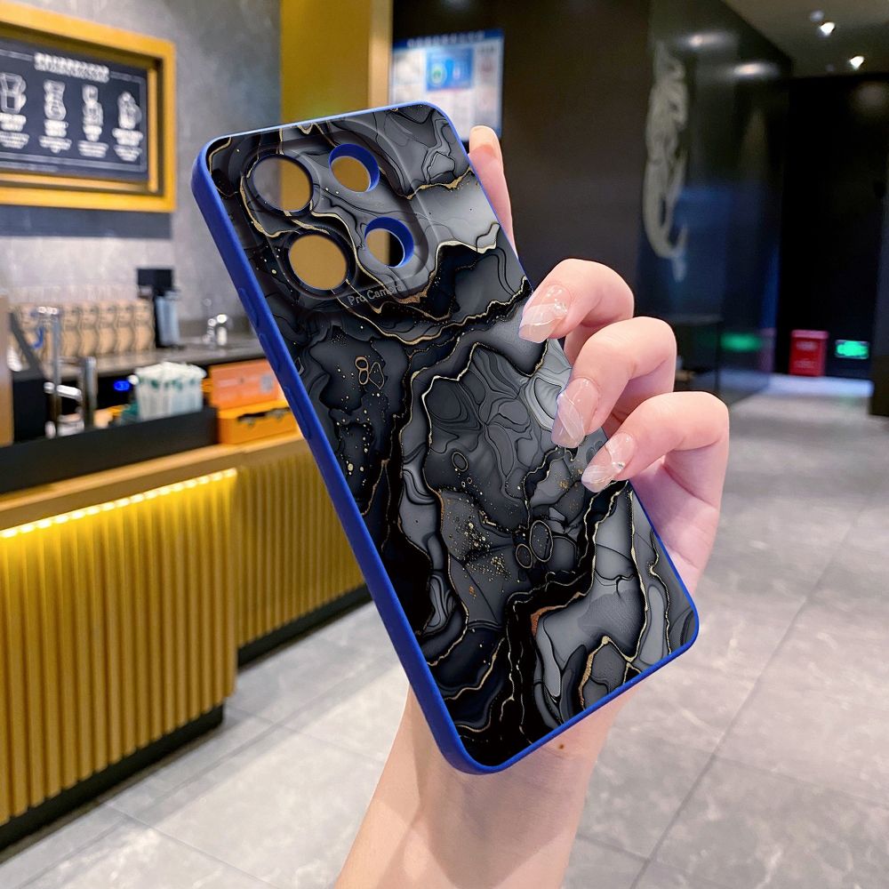 For Xiaomi Redmi Note 13 12 Pro 5G 12S 11S 13C A1 10 Pro 4G 10S Redmi 10C 9C Black Pink Marbling Full Protective Case Anti Drop Cover