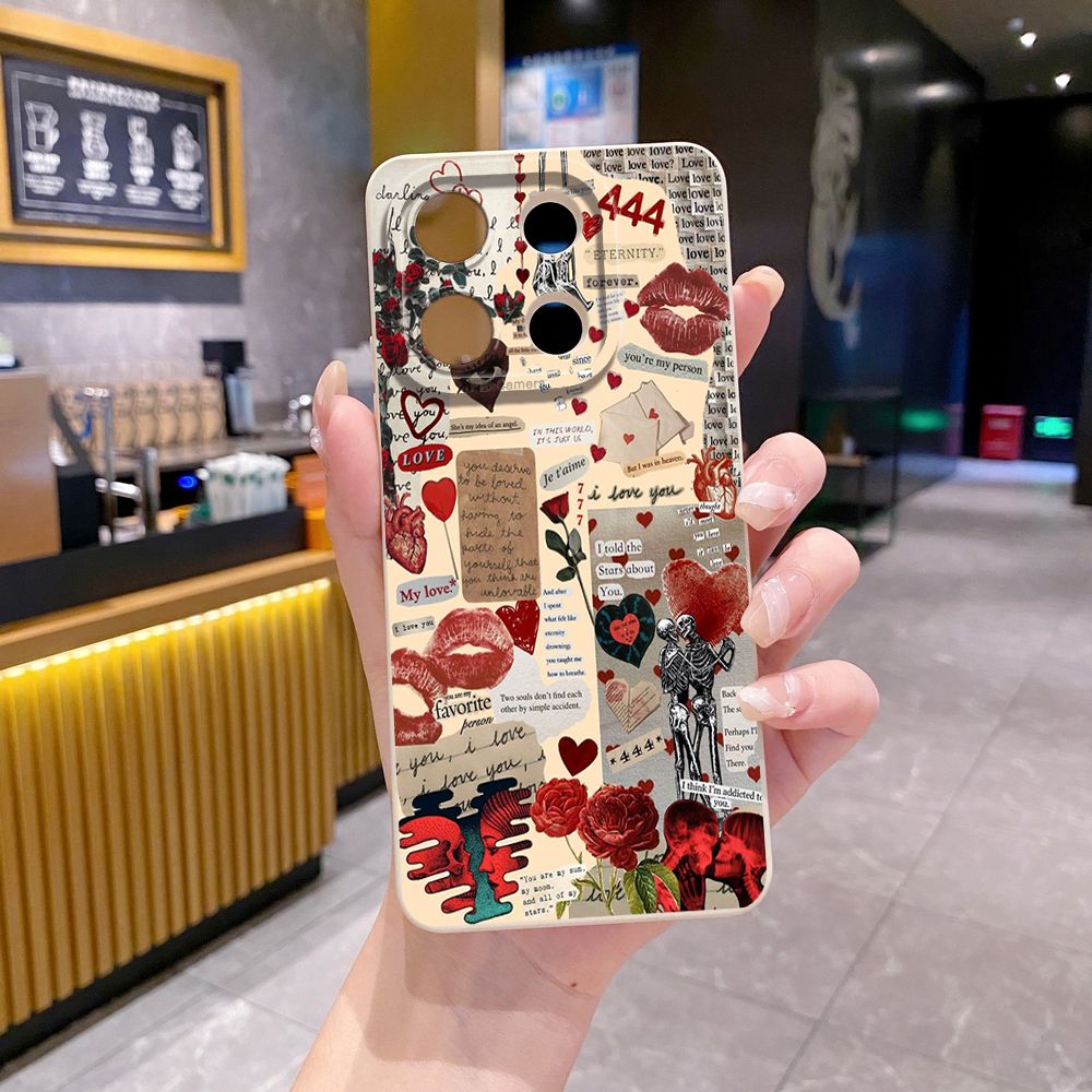 For Xiaomi Redmi Note 13 12 Pro 5G 12S 11S 13C A1 10 Pro 4G 10S Redmi 10C 9C Blue Art Flower Full Protective Case Anti Drop Cover