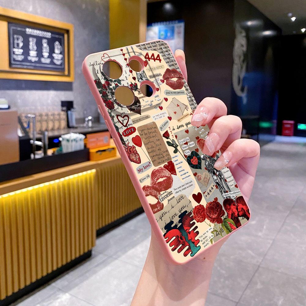 For Xiaomi Redmi Note 13 12 Pro 5G 12S 11S 13C A1 10 Pro 4G 10S Redmi 10C 9C Blue Art Flower Full Protective Case Anti Drop Cover