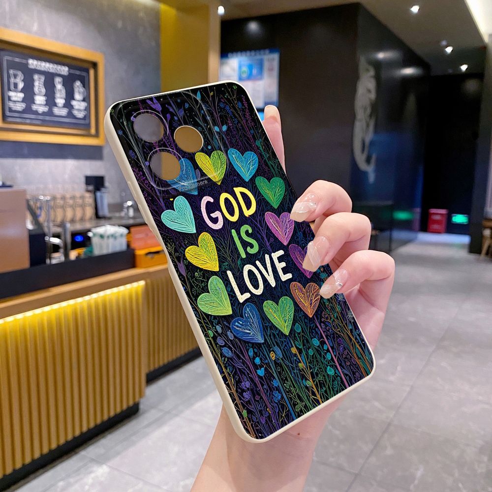For Realme C61 C63 C65 C67 C53 C51 Note 50 60 C21 C33 C30 C35 C11 2021 C12 C15 C21Y C25Y Realme 12 13 God Is Love Full Protective Case Anti Drop Cover