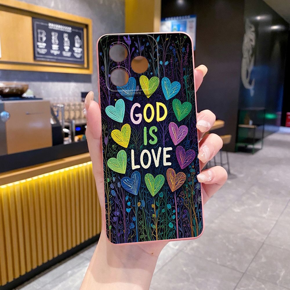 For Realme C61 C63 C65 C67 C53 C51 Note 50 60 C21 C33 C30 C35 C11 2021 C12 C15 C21Y C25Y Realme 12 13 God Is Love Full Protective Case Anti Drop Cover
