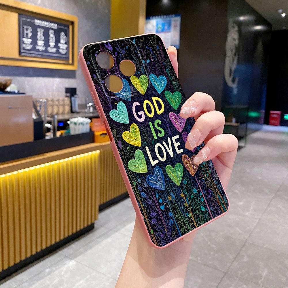 For Realme C61 C63 C65 C67 C53 C51 Note 50 60 C21 C33 C30 C35 C11 2021 C12 C15 C21Y C25Y Realme 12 13 God Is Love Full Protective Case Anti Drop Cover