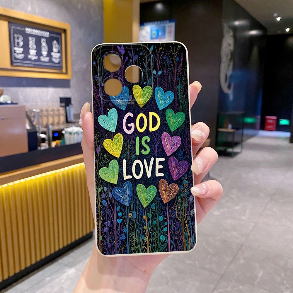 For Realme C61 C63 C65 C67 C53 C51 Note 50 60 C21 C33 C30 C35 C11 2021 C12 C15 C21Y C25Y Realme 12 13 God Is Love Full Protective Case Anti Drop Cover