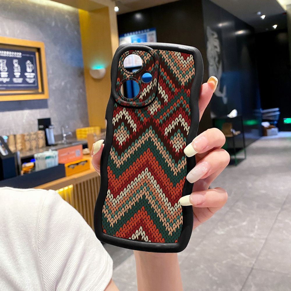 For VIVO Y17S Y27 T1X Y02S Y21S Y02 Y33S Y12S Y18 Y38 Diamond Plaid Wave Frame Phone Case Anti Drop Cover