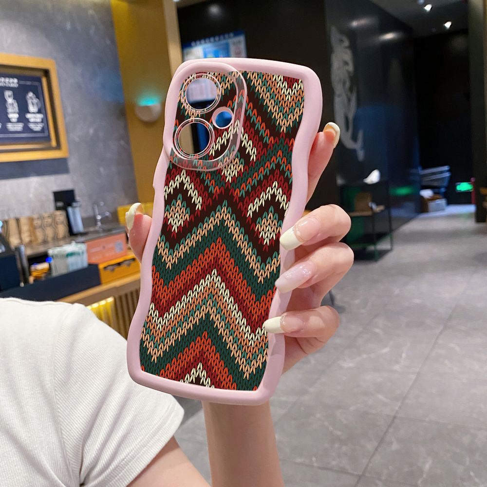 For VIVO Y17S Y27 T1X Y02S Y21S Y02 Y33S Y12S Y18 Y38 Diamond Plaid Wave Frame Phone Case Anti Drop Cover