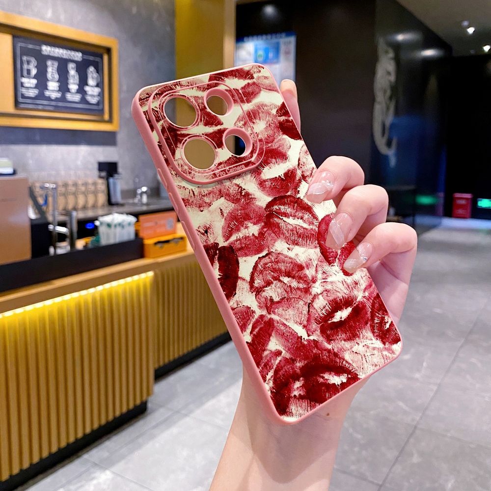 For Xiaomi Redmi Note 13 12 Pro 5G 12S 11S 13C A1 10 Pro 4G 10S Redmi 10C 9C Lips Full Protective Case Anti Drop Cover