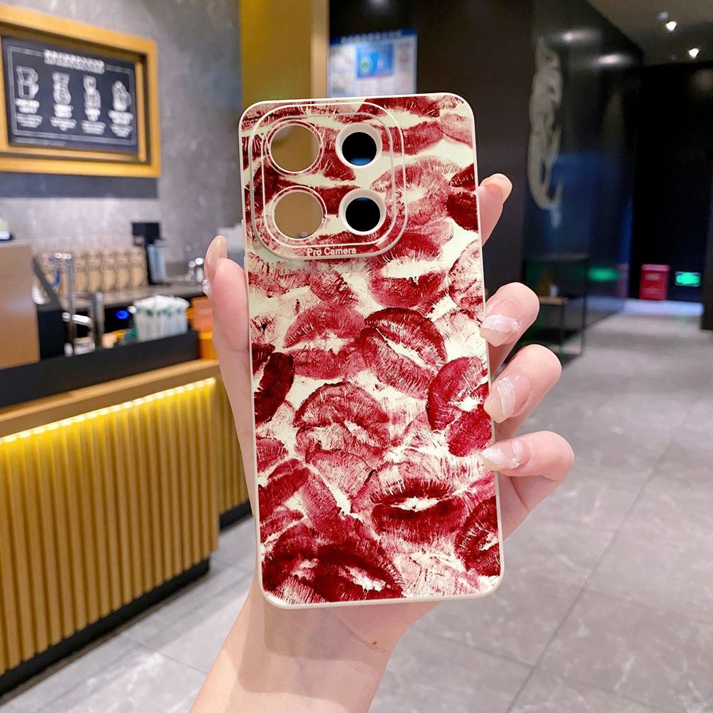 For Xiaomi Redmi Note 13 12 Pro 5G 12S 11S 13C A1 10 Pro 4G 10S Redmi 10C 9C Lips Full Protective Case Anti Drop Cover