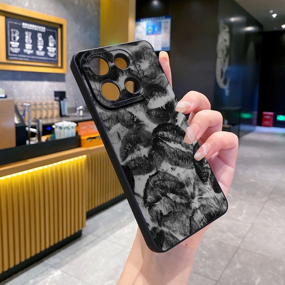 For Xiaomi Redmi Note 13 12 Pro 5G 12S 11S 13C A1 10 Pro 4G 10S Redmi 10C 9C Lips Full Protective Case Anti Drop Cover