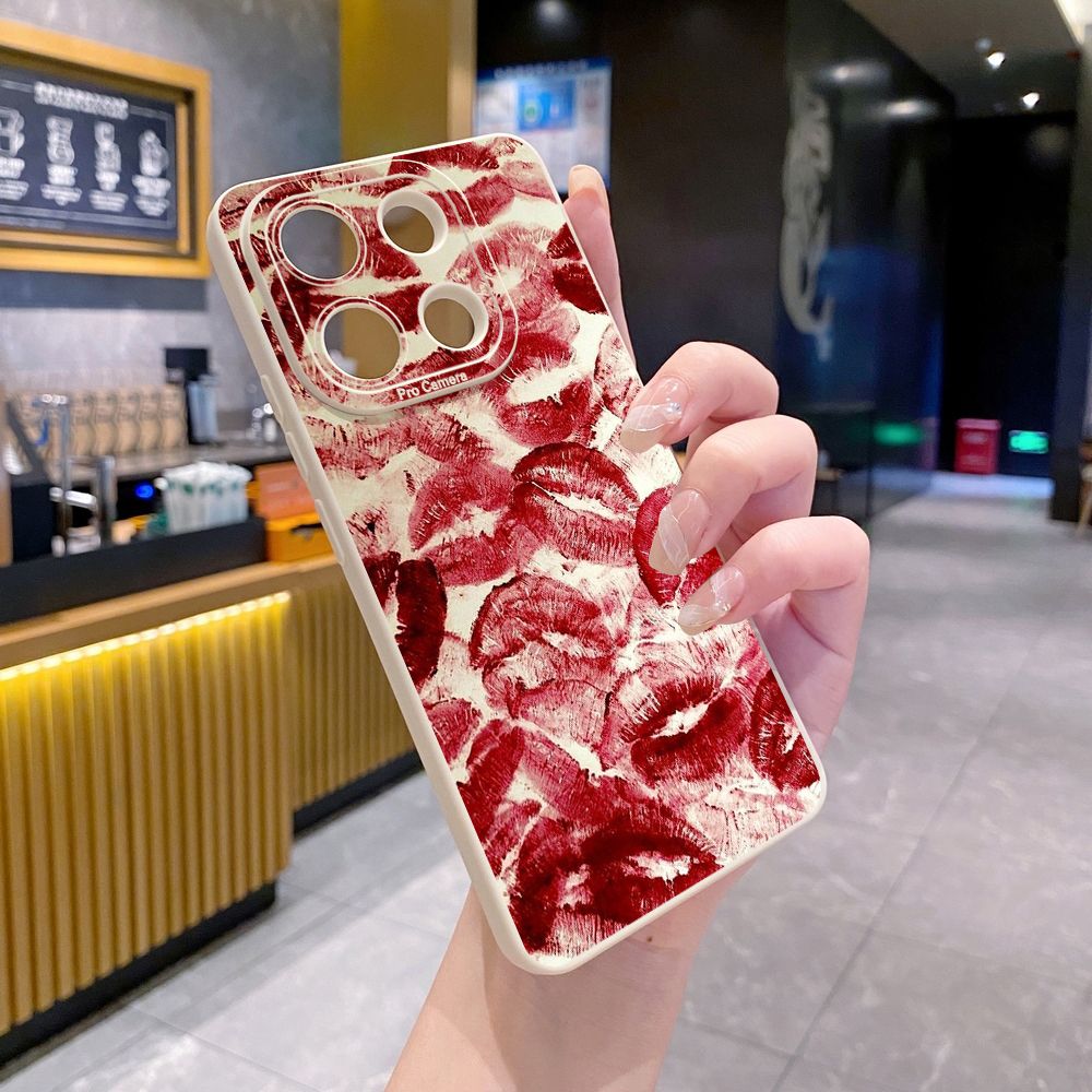 For Xiaomi Redmi Note 13 12 Pro 5G 12S 11S 13C A1 10 Pro 4G 10S Redmi 10C 9C Lips Full Protective Case Anti Drop Cover