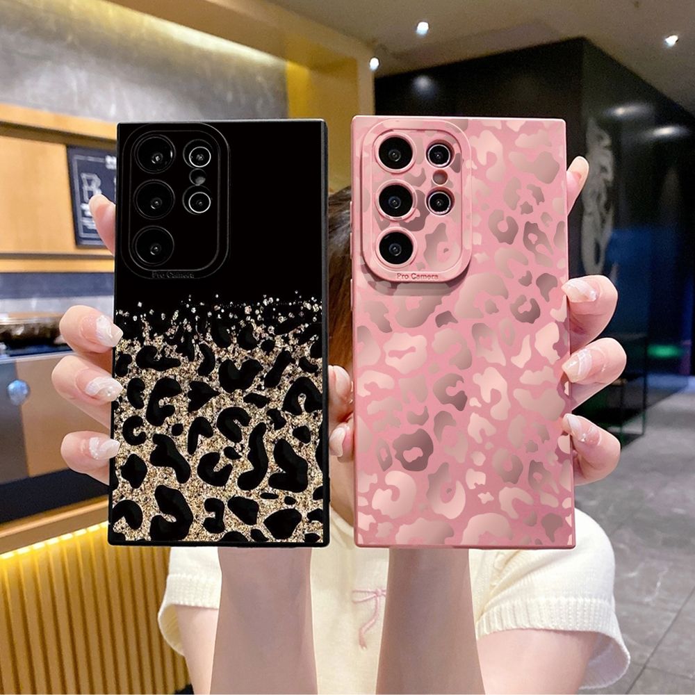 For Samsung Galaxy S24 S23 Ultra S22 Plus Note 20 S21 FE S20 Gradient Leopard Full Protective Case Anti Drop Cover