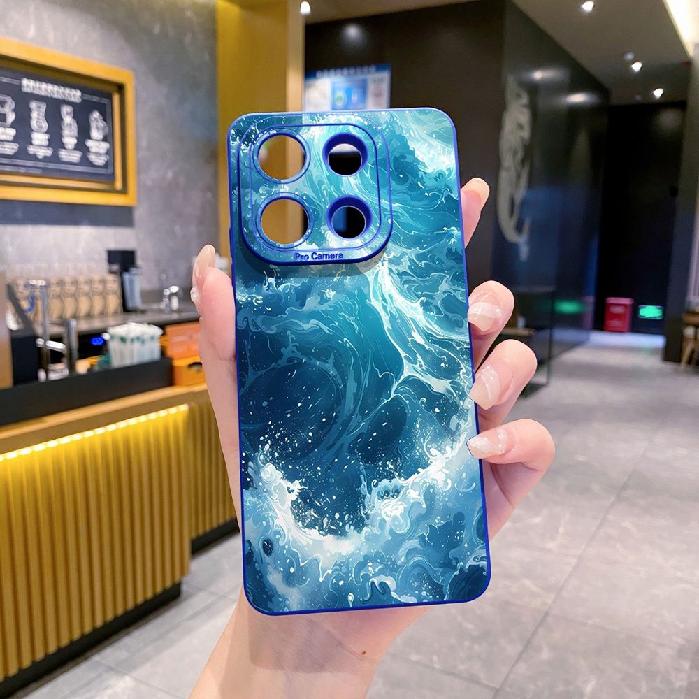 For Xiaomi Redmi Note 13 12 Pro 5G 12S 11S 13C A1 10 Pro 4G 10S Redmi 10C 9C Wave Marble Full Protective Case Anti Drop Cover