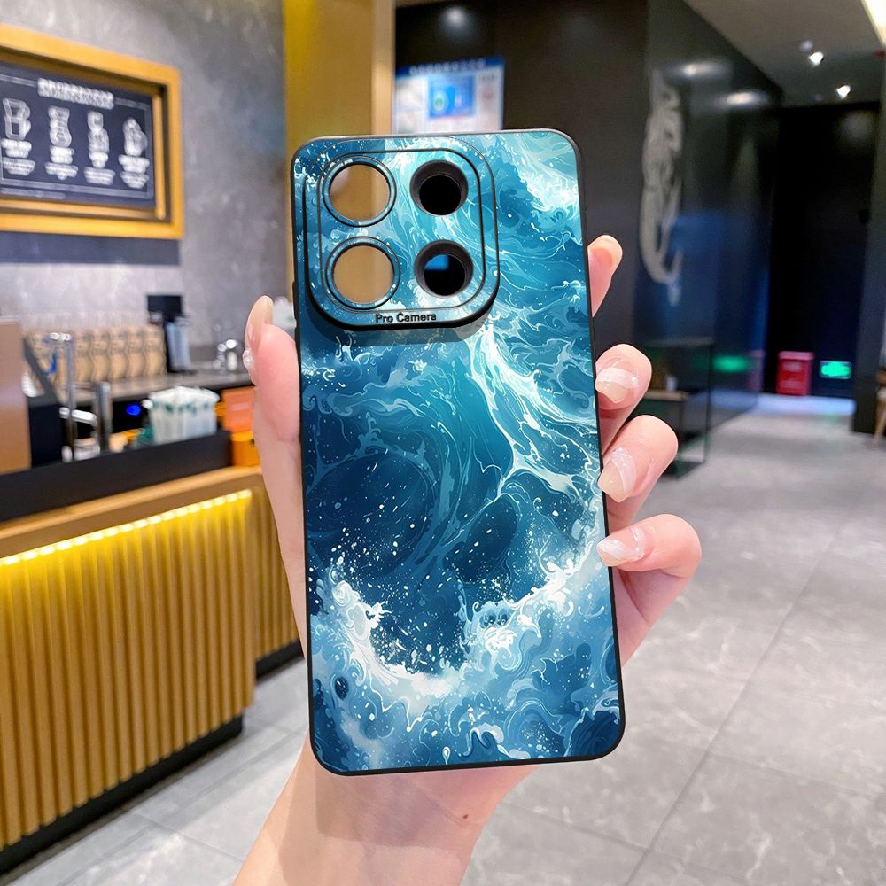 For Xiaomi Redmi Note 13 12 Pro 5G 12S 11S 13C A1 10 Pro 4G 10S Redmi 10C 9C Wave Marble Full Protective Case Anti Drop Cover