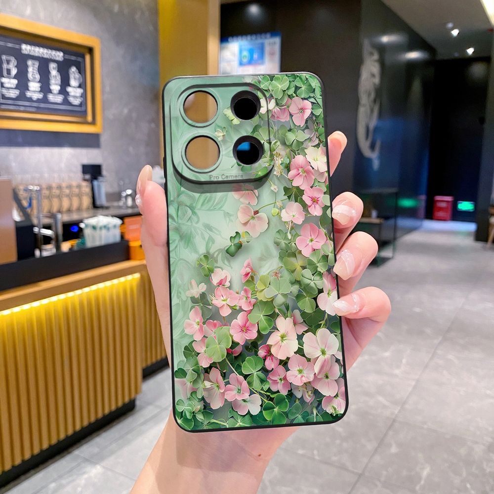 For Xiaomi Redmi Note 13 12 Pro 5G 12S 11S 13C A1 10 Pro 4G 10S Redmi 10C 9C Beauty Flower Full Protective Case Anti Drop Cover