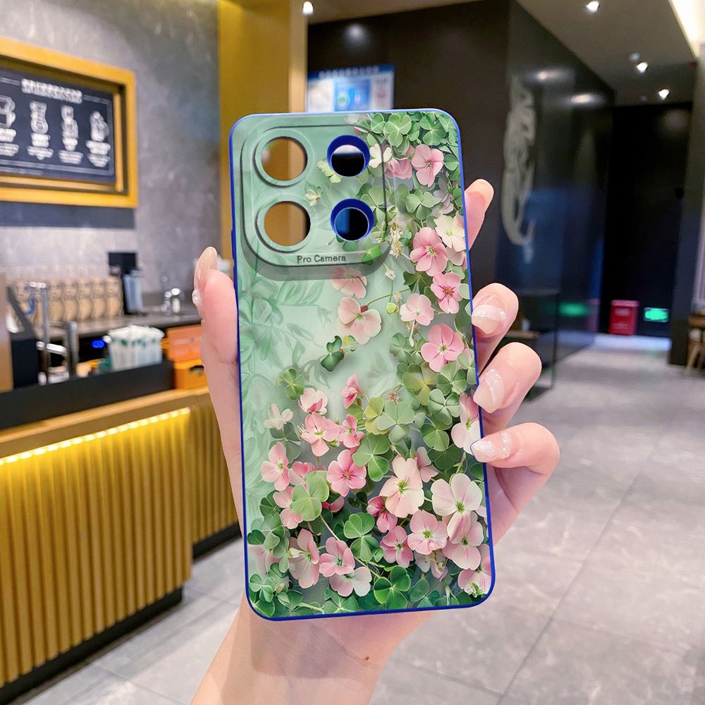 For Xiaomi Redmi Note 13 12 Pro 5G 12S 11S 13C A1 10 Pro 4G 10S Redmi 10C 9C Beauty Flower Full Protective Case Anti Drop Cover