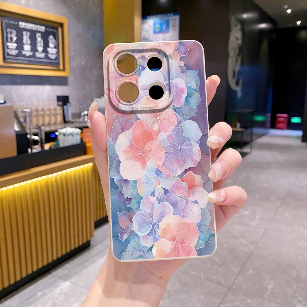 For Xiaomi Redmi Note 13 12 Pro 5G 12S 11S 13C A1 10 Pro 4G 10S Redmi 10C 9C Beauty Flower Full Protective Case Anti Drop Cover