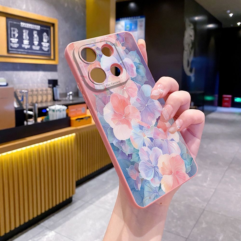 For Xiaomi Redmi Note 13 12 Pro 5G 12S 11S 13C A1 10 Pro 4G 10S Redmi 10C 9C Beauty Flower Full Protective Case Anti Drop Cover