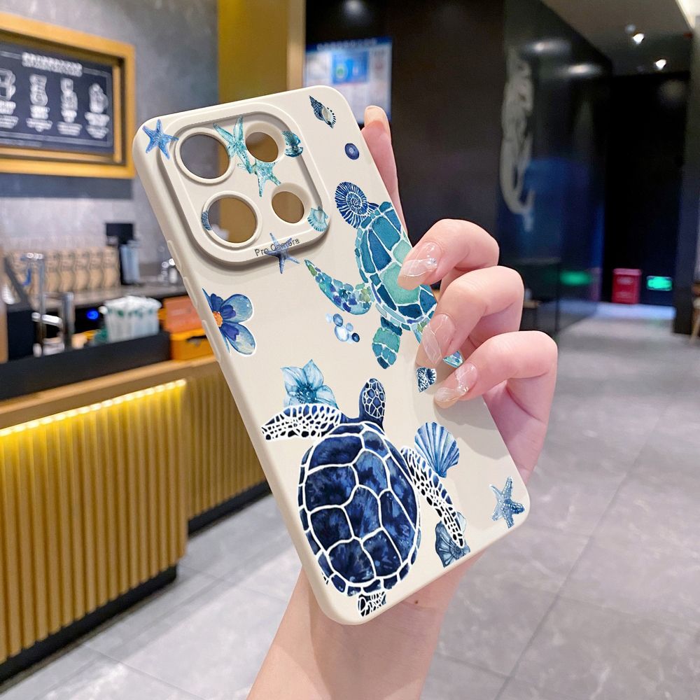 For Xiaomi Redmi Note 13 12 Pro 5G 12S 11S 13C A1 10 Pro 4G 10S Redmi 10C 9C Sea turtle Full Protective Case Anti Drop Cover