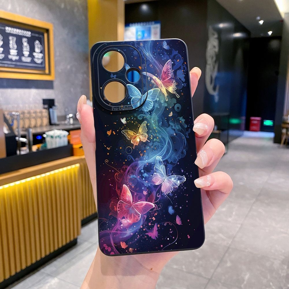 For VIVO Y28 Y03 Y18 Y17S Y27 Y15A Y15S Y02S Y02A Y36 Y33S Y12S Y12A Y01 Y1S Y20A Y22 Luxury Butterfly Full Protective Case Anti Drop Cover