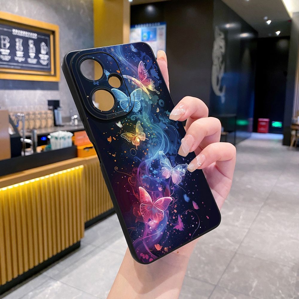 For VIVO Y28 Y03 Y18 Y17S Y27 Y15A Y15S Y02S Y02A Y36 Y33S Y12S Y12A Y01 Y1S Y20A Y22 Luxury Butterfly Full Protective Case Anti Drop Cover