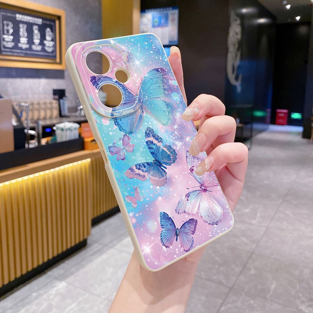 For VIVO Y28 Y03 Y18 Y17S Y27 Y15A Y15S Y02S Y02A Y36 Y33S Y12S Y12A Y01 Y1S Y20A Y22 Luxury Butterfly Full Protective Case Anti Drop Cover