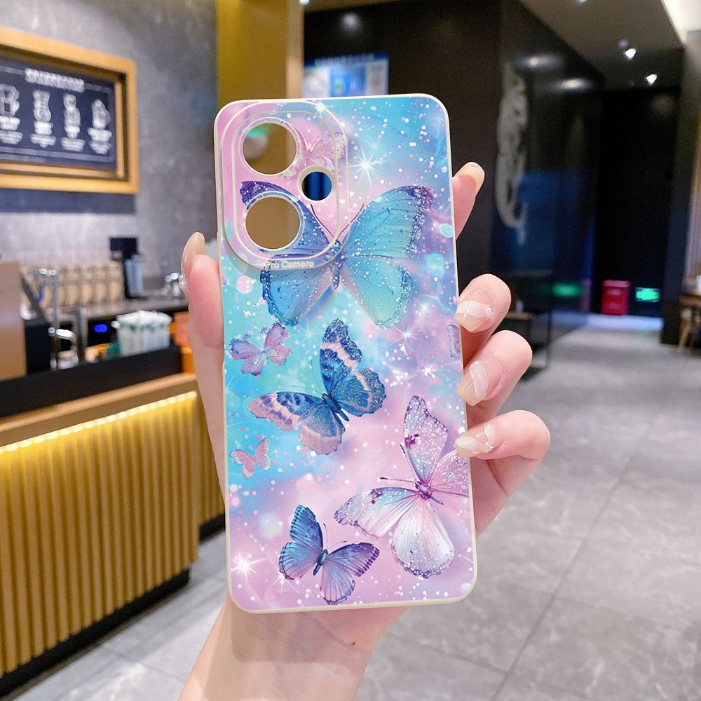 For VIVO Y28 Y03 Y18 Y17S Y27 Y15A Y15S Y02S Y02A Y36 Y33S Y12S Y12A Y01 Y1S Y20A Y22 Luxury Butterfly Full Protective Case Anti Drop Cover
