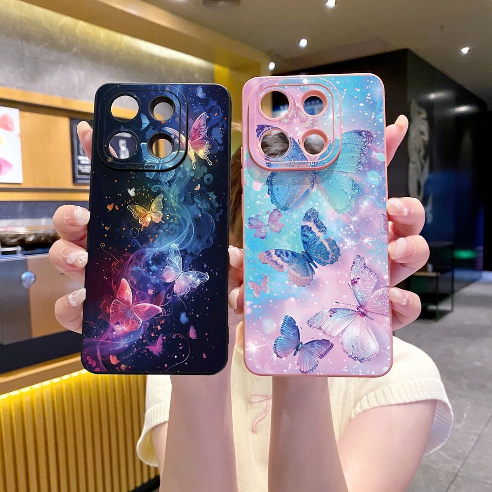 For Xiaomi Redmi Note 13 12 Pro 5G 12S 11S 13C A1 10 Pro 4G 10S Redmi 10C 9C Luxury Butterfly Full Protective Case Anti Drop Cover