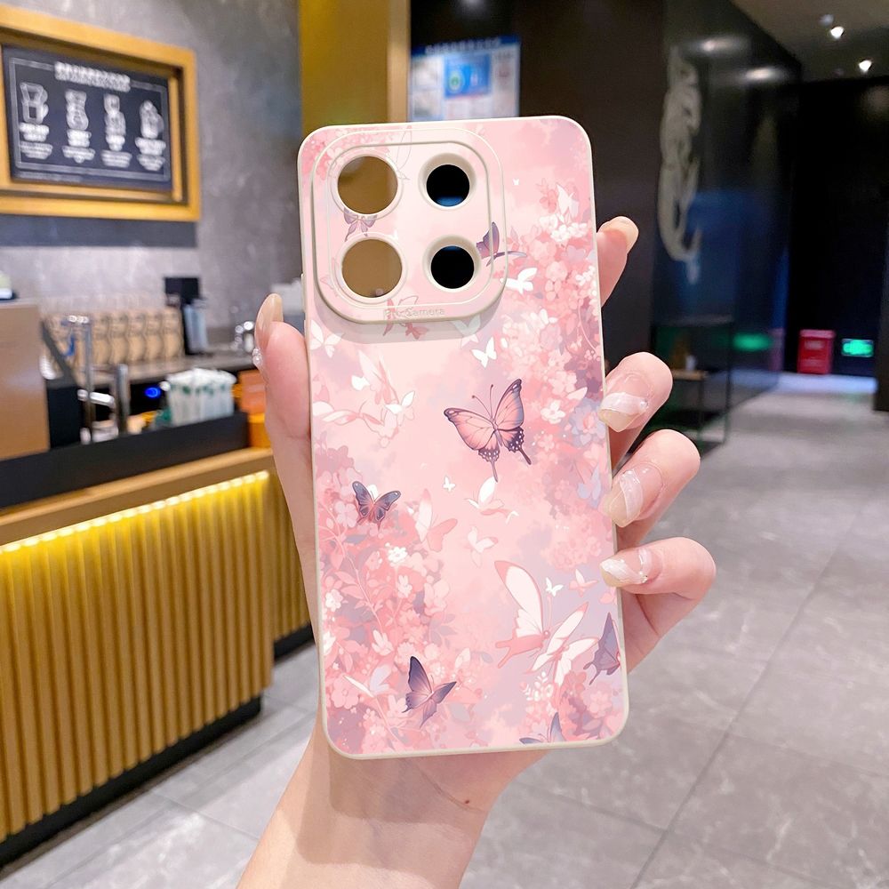 For Xiaomi Redmi Note 13 12 Pro 5G 12S 11S 13C A1 10 Pro 4G 10S Redmi 10C 9C Butterfly Flower Full Protective Case Anti Drop Cover