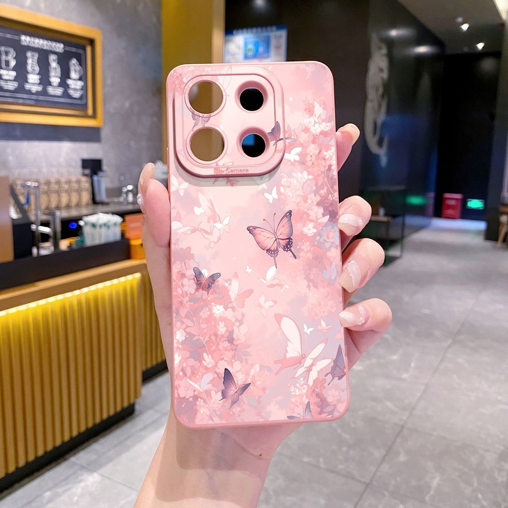 For Xiaomi Redmi Note 13 12 Pro 5G 12S 11S 13C A1 10 Pro 4G 10S Redmi 10C 9C Butterfly Flower Full Protective Case Anti Drop Cover
