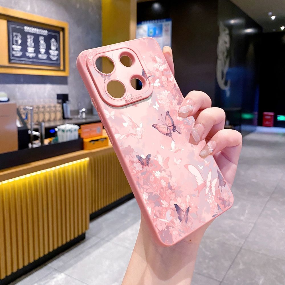 For Xiaomi Redmi Note 13 12 Pro 5G 12S 11S 13C A1 10 Pro 4G 10S Redmi 10C 9C Butterfly Flower Full Protective Case Anti Drop Cover