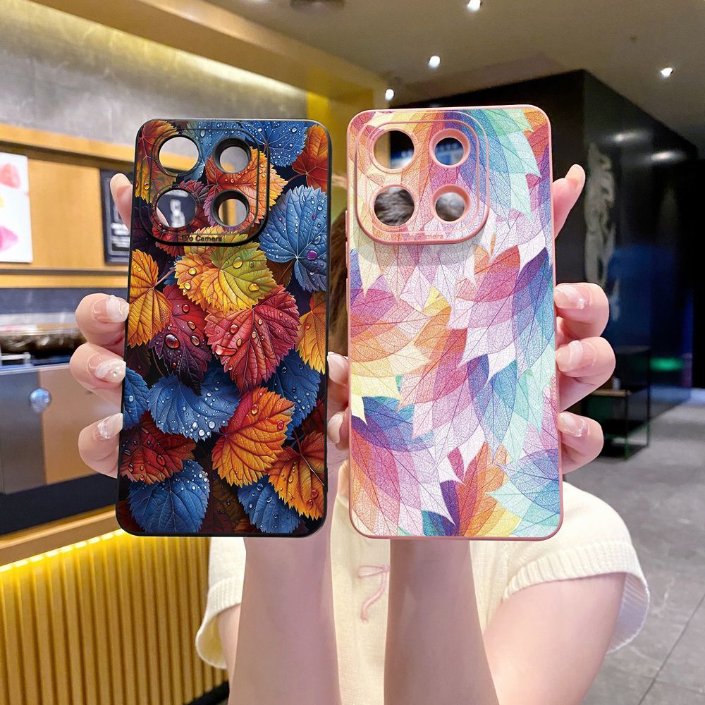 For Xiaomi Redmi Note 13 12 Pro 5G 12S 11S 13C A1 10 Pro 4G 10S Redmi 10C 9C Luxury Leaves Full Protective Case Anti Drop Cover